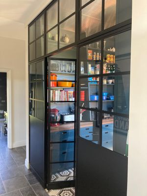 Glass and Steel pantry