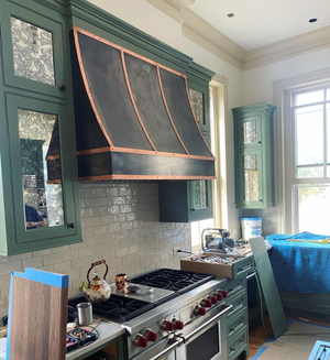 Copper on copper kitchen hood